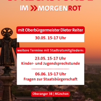 Plakat zur Ankündigung der Sprechstunden